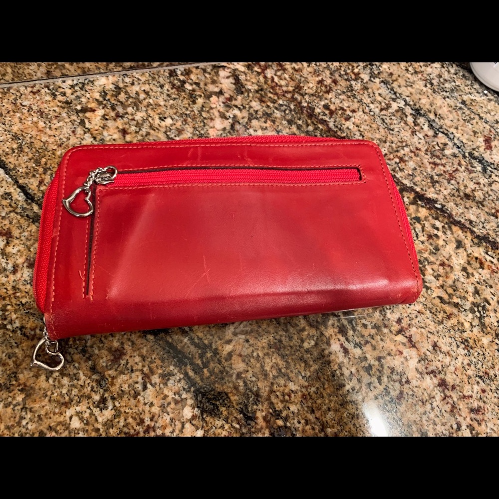 red and black wallet- with hearts